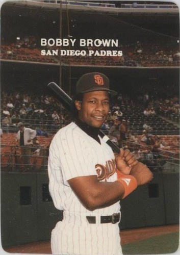 1985 Mother's Cookies San Diego Padres - Bobby Brown #23