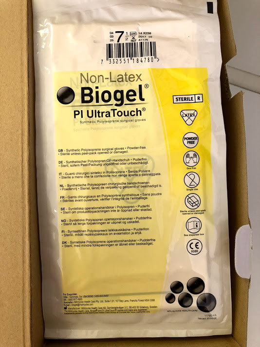 Non-Latex Biogel 41175 PI Ultra Touch Synthetic Polyisoprene Surgical Gloves (x)
