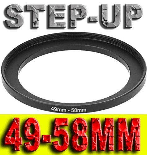 Anelli step-down da 62 a 58 mm di diametro, Compatibili con obiettivi di marche come Canon, Sony, Nikon, Fujifilm, anello adattatore per filtri obiettivo della fotocamera, Anello step-down alluminio