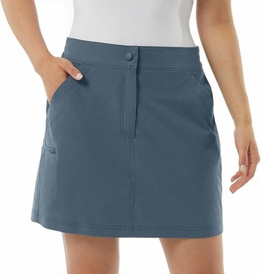 Женские легкие шорты Tech Skort с температурой 32 градуса, средний, Винтажный Индиго