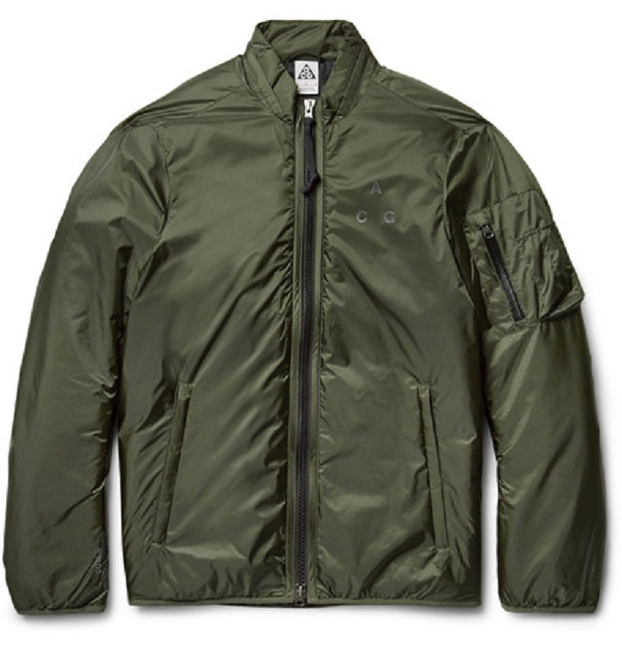 値下げNikeLab ACG BOMBER JACKET ネイビー　Mサイズ Nike A.P.S. Men's Repel Versatile Bomber Jacket Black Size
