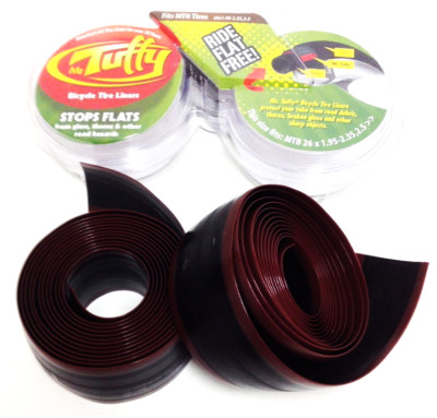 Mr. Tuffy Tire Liners Pair Brown 26'' x 1.95- 2.5'' MTB Comfort Bike Stop Flats