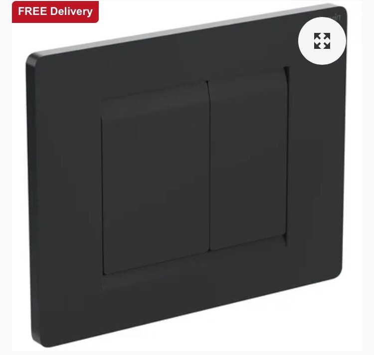 Macdee Wirquin universal wall hung toilet frame with black flush plate cistern in Luton