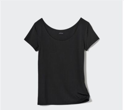 UNIQLO AIRism Scoop-Neck Short-Sleeve T-Shirt XS-3XL 4Colors Women 464450 NEW