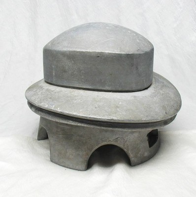 Antique Industrial Aluminium Fancy Hat Stretcher Mold  Heavy 18 Lbs