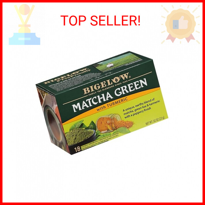 Matcha Green Tea With Turmeric, Caffeinated, 18 Count (pack 