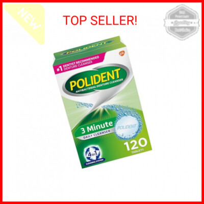 Polident 3 Minute Denture Cleanser Tablets - 120 Count