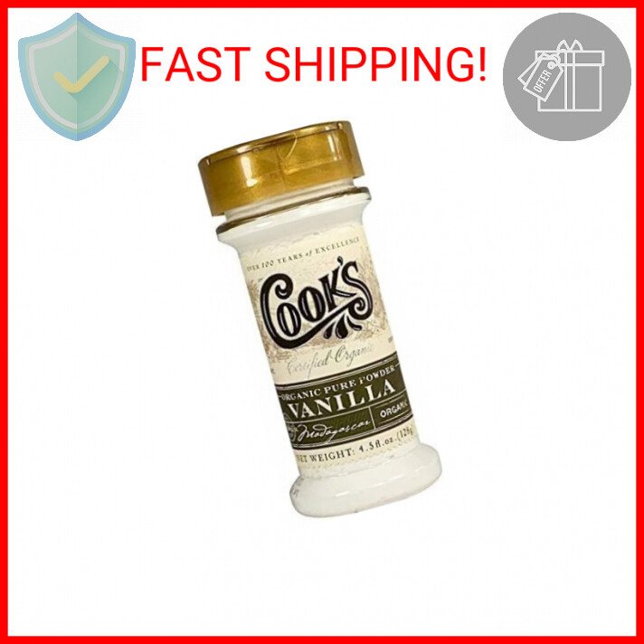 Cook&rsquo;s, Organic Madagascar Pure Vanilla Powder | World&rsquo;s Finest Gourmet Fresh Pr