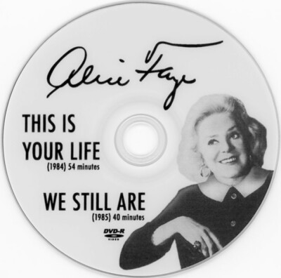 ALICE FAYE ''This Is Your Life'' & ''We Still Are'' (1985) - DVD-R