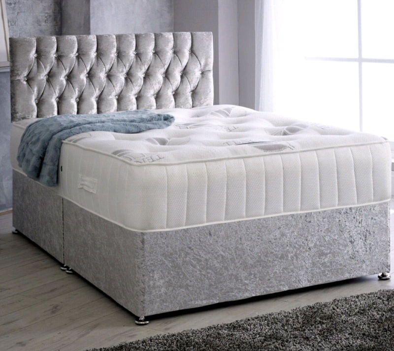 BRAND NEW DIVAN BEDS SETS. CRUSHED VELVET BEDS. SALE NOW ON.BUY DIRECT