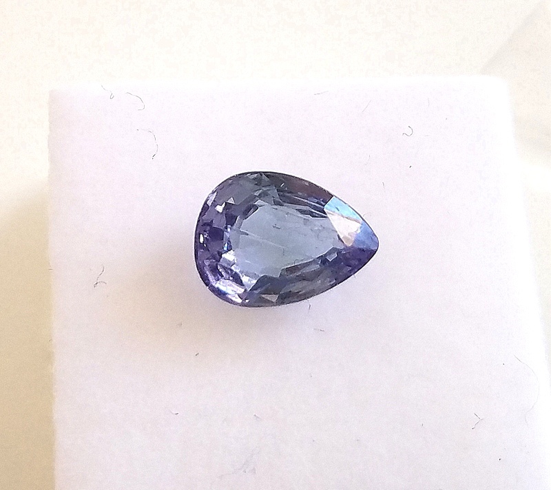 Natural 1.42 Carat Ceylon Blue Sapphire Genuine Loose Stone Pear Shape Gemstone