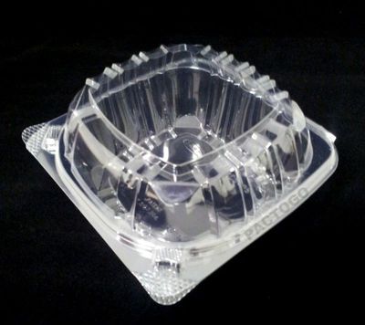 Dart 5'' Clear Hinged Plastic Food Take Out To-Go / Clamshell Container 100 Pack