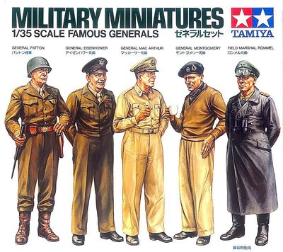 TAMIYA 35118 WWII Famous Generals 1/35 Scale Plastic Model Figures~MINT IN BOX