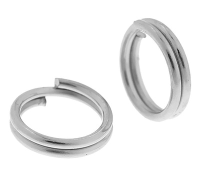 6-8-10-16 mm Silver tone rings split double connectors jewelry findings DIY