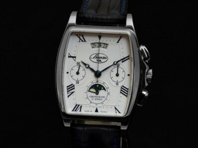 Pre-owned Buran V.m. Mechanical Chronograph Moon Phase 31679/1441141b Us