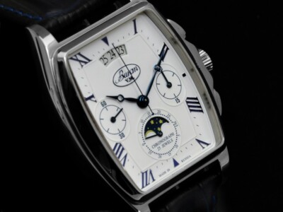 Pre-owned Buran V.m. Mechanical Chronograph Moon Phase 31679/1441141b Us