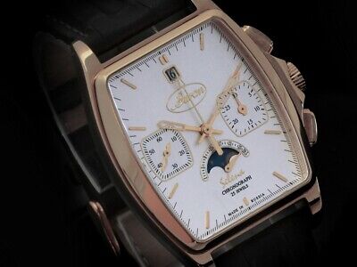 Pre-owned Buran V.m. Mechanical Chronograph Moon Phase 31679/1449142b Us