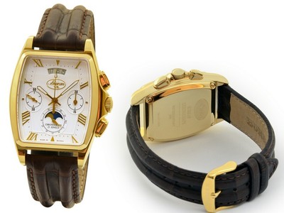 Pre-owned Buran V.m. Mechanical Chronograph Moon Phase 31679/1446137 Us