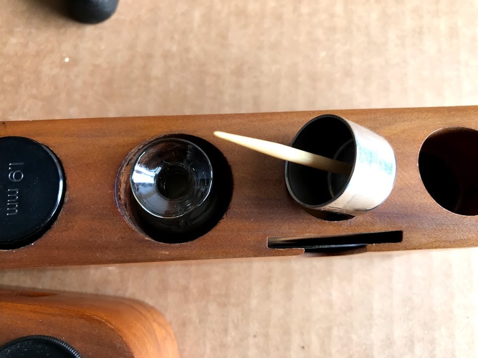 Antique Bausch & Lomb 1915 Monocular Microscope  w/ case and accesories