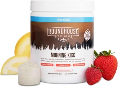 by Chuck Norris Morning Kick, Greens Superfood Powder Supplement with Ashwaganda
