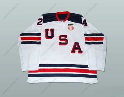 CUSTOM ANY RYAN CALLAHAN 24 USA NATIONAL TEAM HOCKEY JERSEY 1960 TRIBUTE STYLE