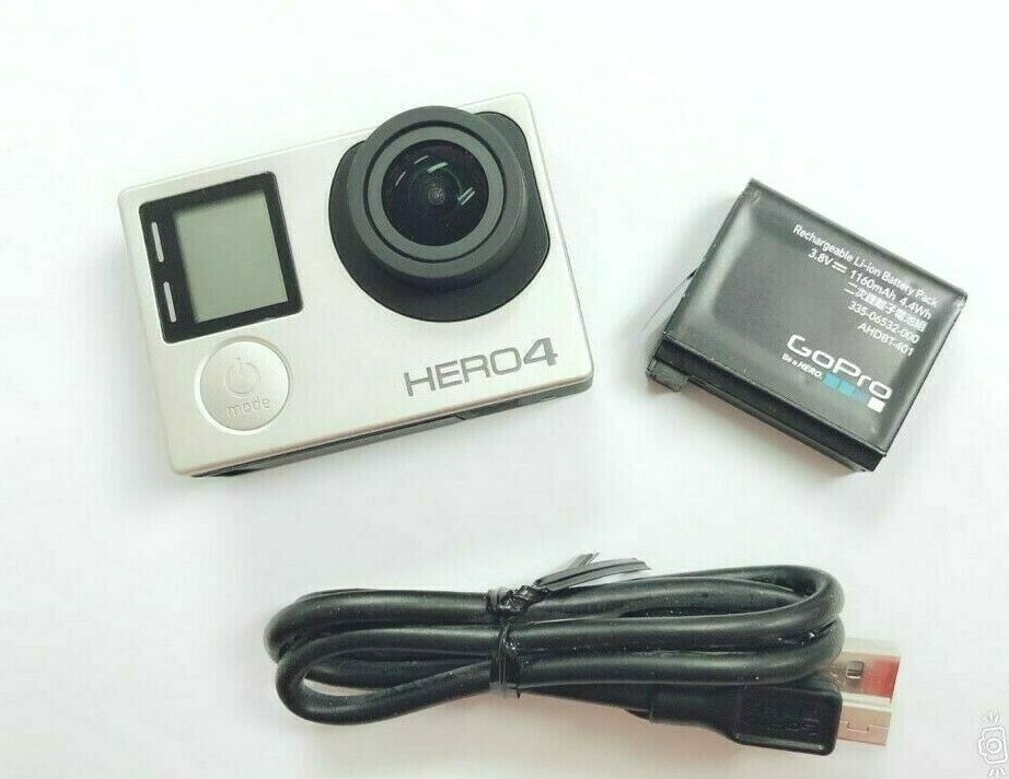 Gopro Hero 4 Silver Edition Touchscreen Camera 40 Pcs Extreme