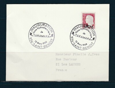 CFA  Réunion  carte usine hydroélectrique de Takamaka  974 Saint Benoit 1968