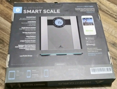 Weight Gurus Bluetooth Smart Bathroom Scale Large backlit LCD display 080