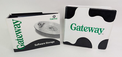 (2) Vintage Gateway Software Disc Storage Binders w/ CDs System Restore Drivers