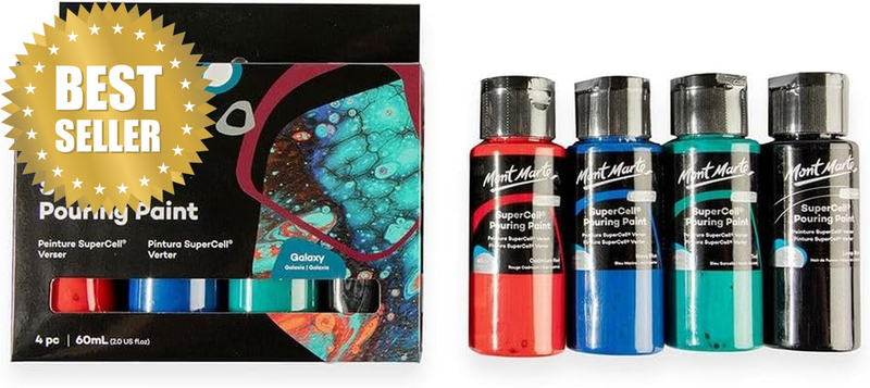 Supercell Pouring Paint 4-Pieces Set, 60 Ml, Galaxy