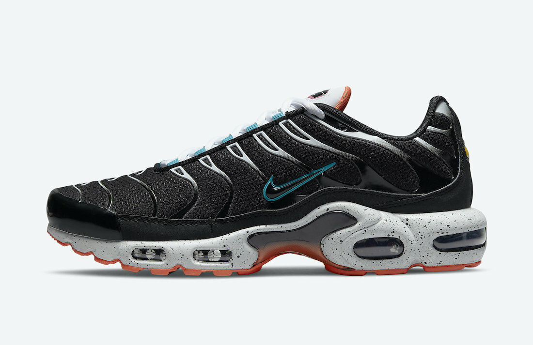 

Nike Air Max Plus TN Tuned Black Teal Orange CZ1651-001 sz 7 Мужские кроссовки для бега в стиле ретро, Multicolor, Nike Air Max Plus TN