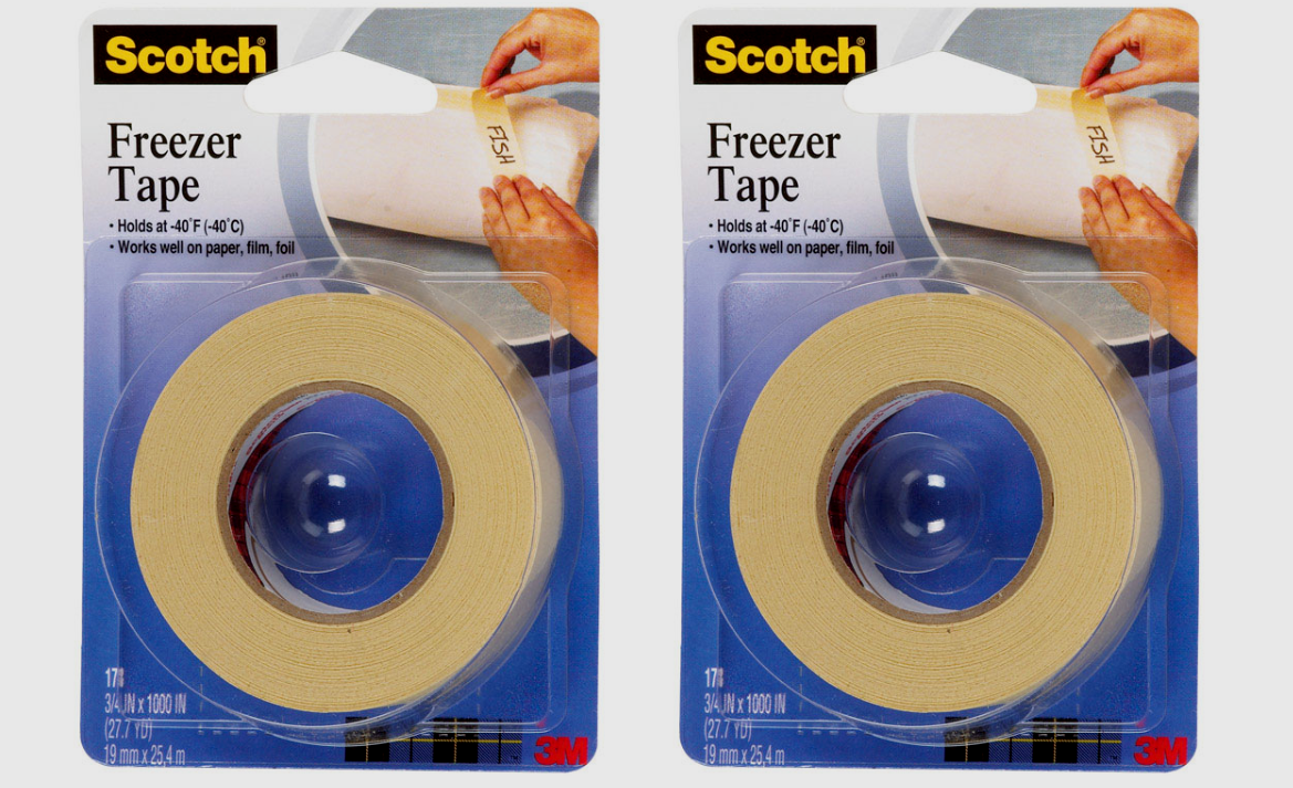 2 Scotch FREEZER TAPE Holds At -40F Moisture-Resistant Paper F...