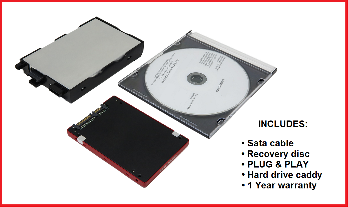 Hard Drive • Caddy • Disc: Panasonic Toughbook CF-52 • Win XP or 7 • Sata or SSD