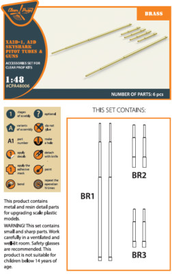 Clear Prop! CPA48006 XA2D-1, A2D Skyshark Pitot tubes & guns