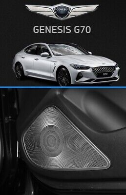 B-Type Door Speaker Cover Molding For 2017~2021 Genesis G70 (Silver) 