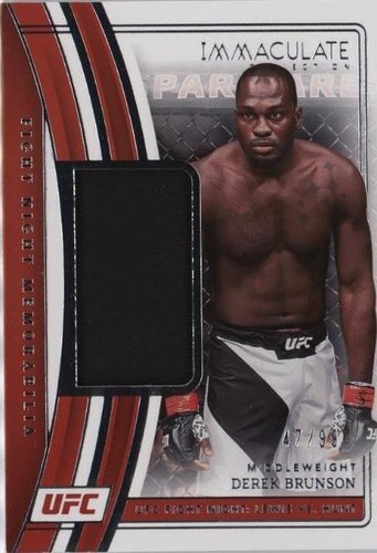 2023 Panini Immaculate Collection UFC - Derek Brunson #FN-DBR