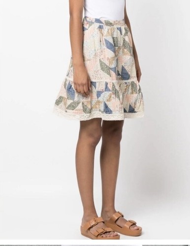 179 NWT Ralph Lauren Blue Label Patchwork Tiered Skirt 8