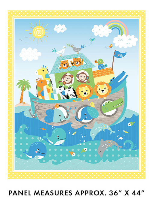 Noah's Ark Baby Nursery Fabric Noah's Journey Cotton Benarte