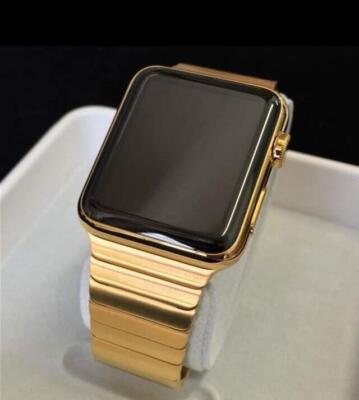 24K Gold Plated 42MM Apple Watch SERIES 3 with Gold LInk
