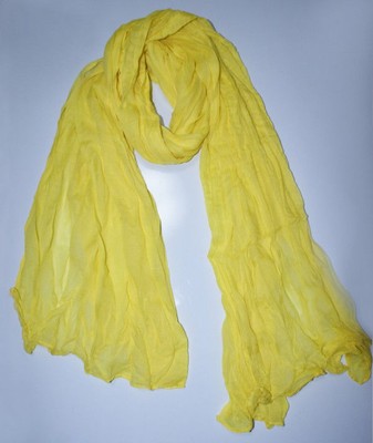 2017 Women Long Chiffon Scarf Wraps Shawl Stole Soft Scarves Light Yellow C35