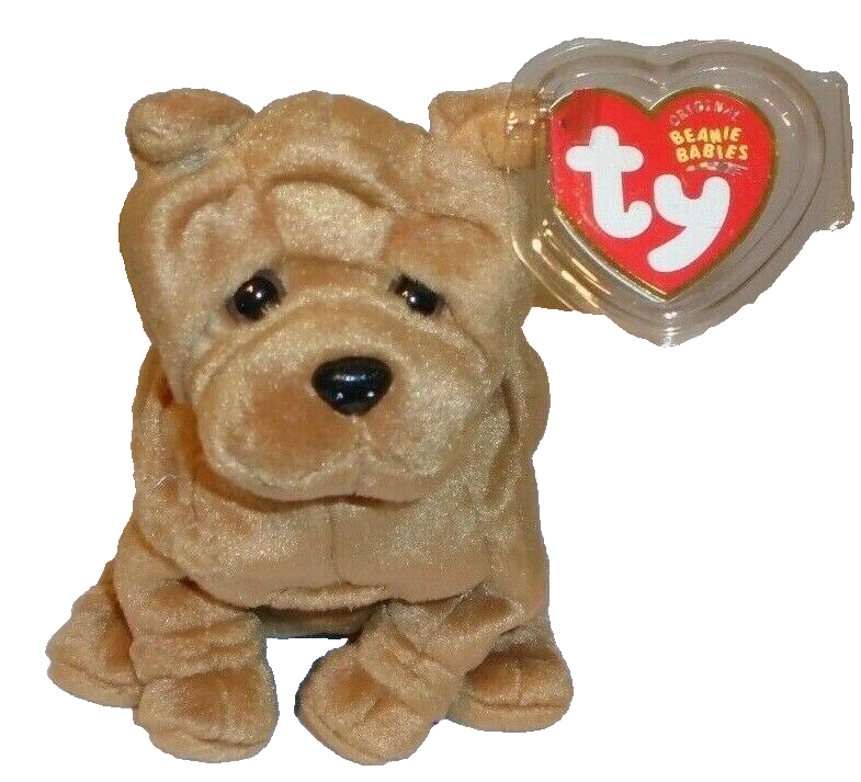 Ty Beanie Baby - CRINKLES the Shar Pei Dog 5.5