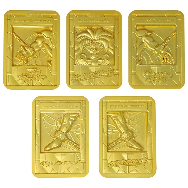 Yu-Gi-Oh! Exodia The Forbidden One 24k Gold Plated Ingot Set RARE LIMITED ED5000