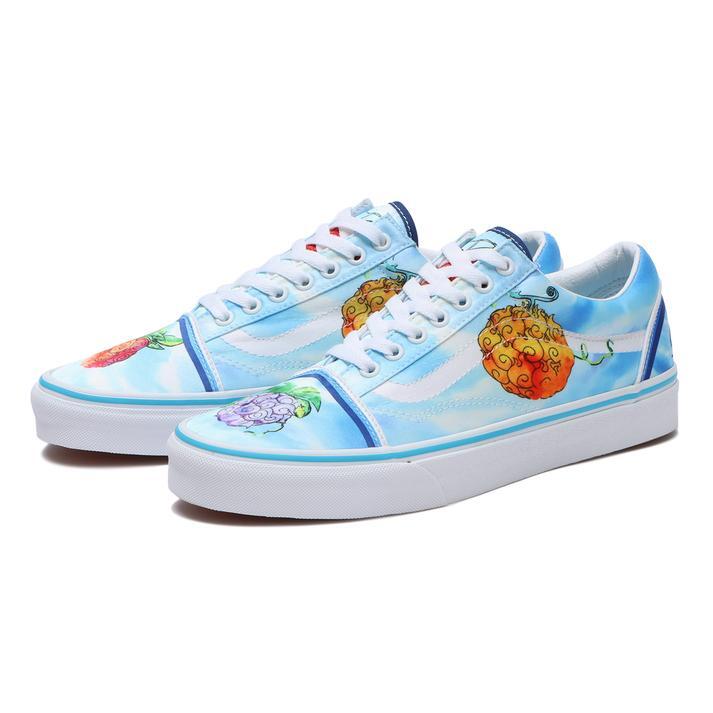 Pre-owned Vans X One Piece Old Skool Low Cut Sneakers Devil Fruit Unisex Shoe Vn0007nt7wm In Blue