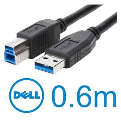 Dell USB 3.0 Type A Male to Type B Male Cable Cord for Scanner Camera Printer