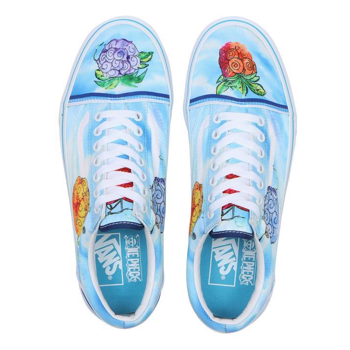 Pre-owned Vans X One Piece Old Skool Low Cut Sneakers Devil Fruit Unisex Shoe Vn0007nt7wm In Blue