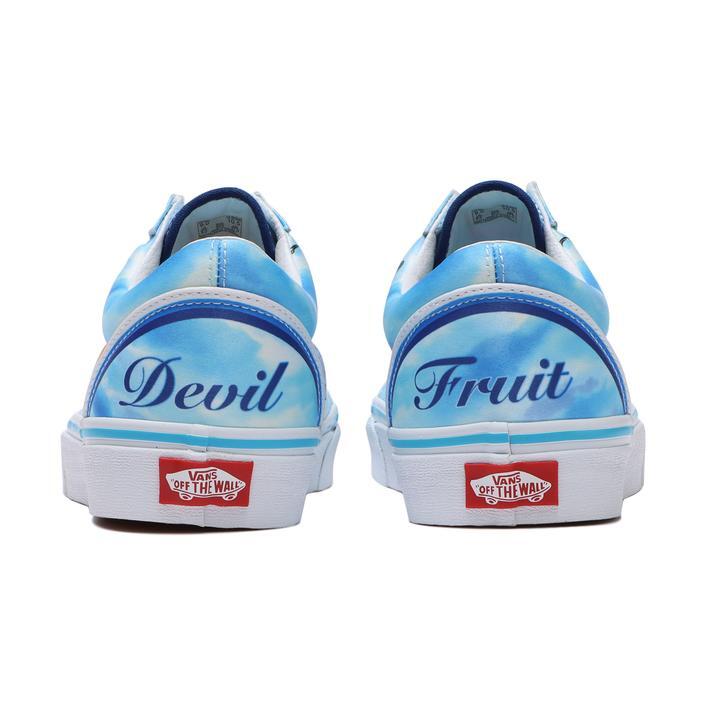 Pre-owned Vans X One Piece Old Skool Low Cut Sneakers Devil Fruit Unisex Shoe Vn0007nt7wm In Blue