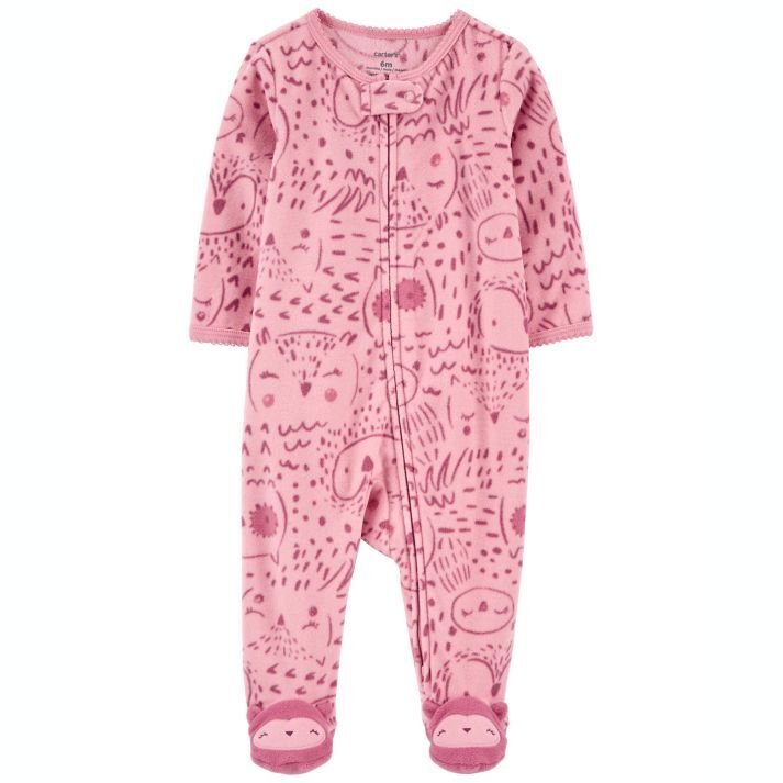 

CARTERS BABY GIRL 1PC РОЗОВАЯ СОВА 3D ОДЕЯЛО ДЛЯ НОГ ФЛИСОВАЯ ПИЖАМА 9M, Розовый