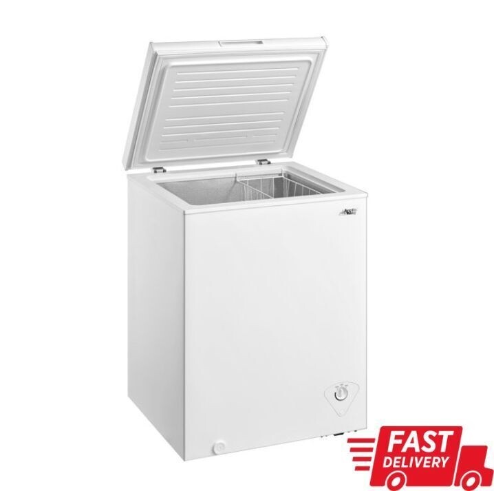 Chest Deep Freezer 3.5 Cu Ft Frozen Food Storage Ice Fridge With Basket White