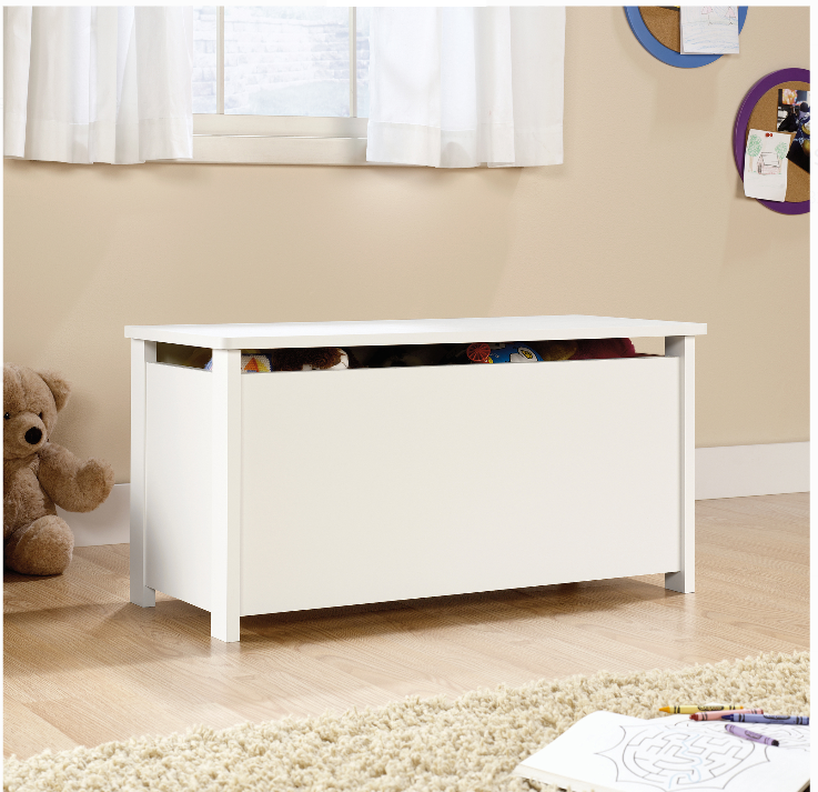 White Toy Storage Chest Box Bin Bench Organizer Kids Bedroom