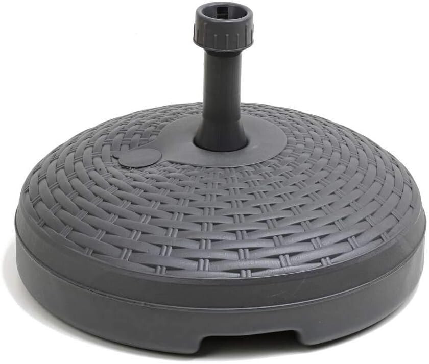 BASE PER OMBRELLONE ROTONDA Ø 45 cm IN PLASTICA EFFETTO RATTAN ANTRACITE